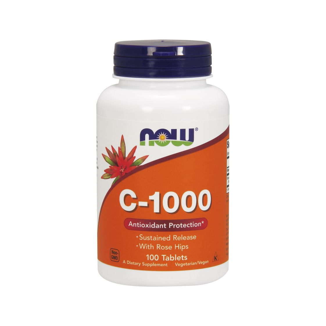 NOW Foods C-1000 vitamintabletter i burk med lock, 100 tabletter