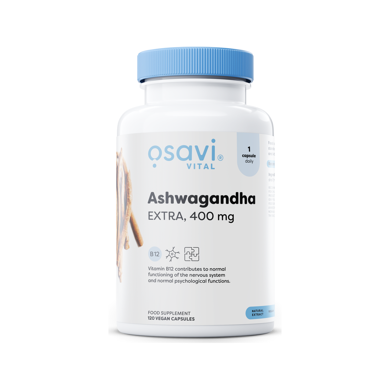 Ashwagandha Extra, 400mg - 120 vegan caps