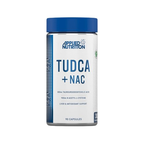Kapselburk med Applied Nutrition Tudca + NAC, 90 kapslar, blå etikett