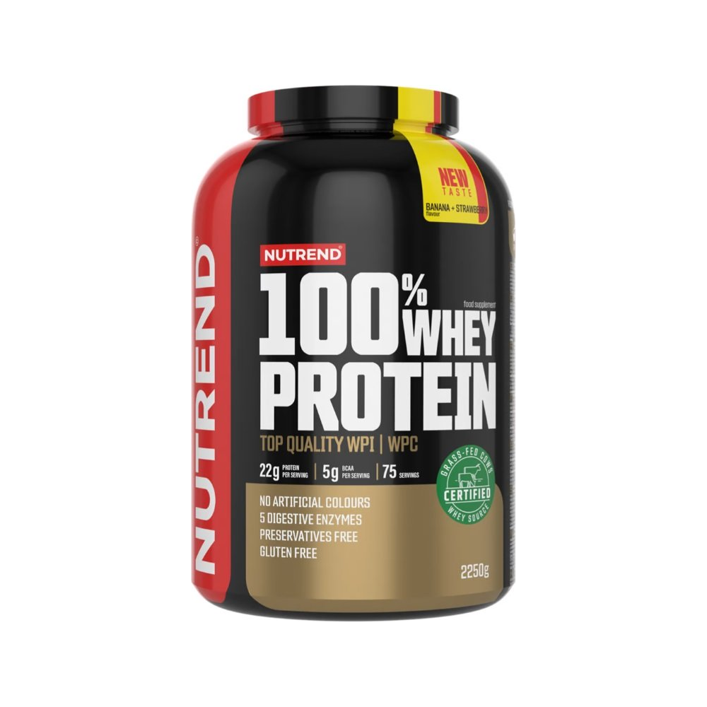 100% Whey Protein, Banana + Strawberry - 2250 grams