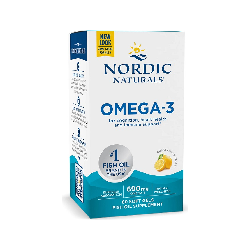 Omega-3, 690mg Lemon - 60 softgels