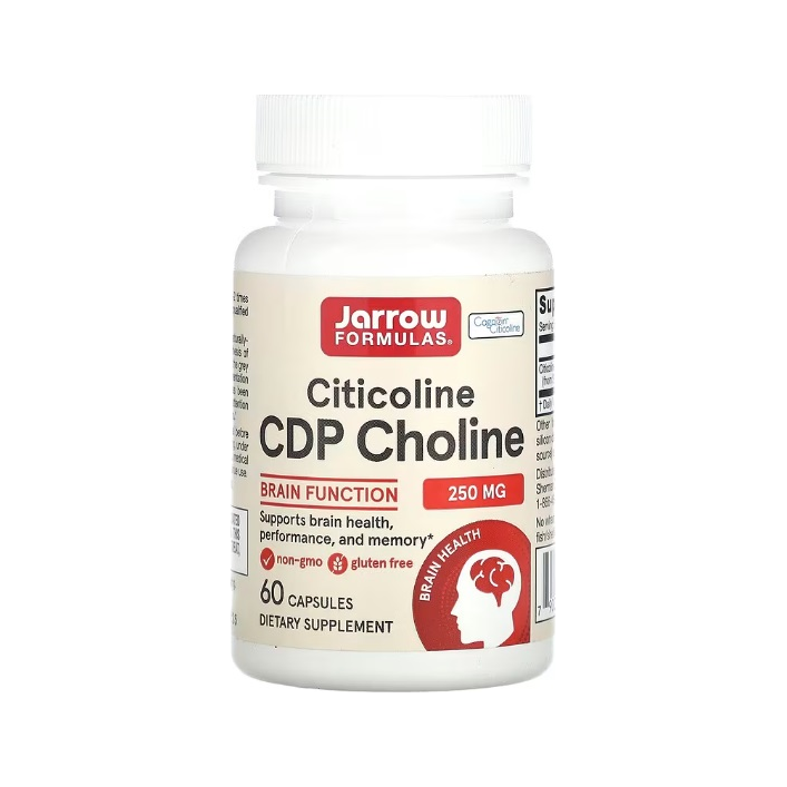 Jarrow Formulas Citicoline CDP Choline 250 mg tillskott i kapselburk, 60 kapslar