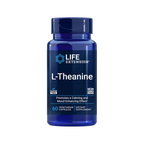 L-Theanine kosttillskott, 60 kapslar i flaska från Life Extension, blå