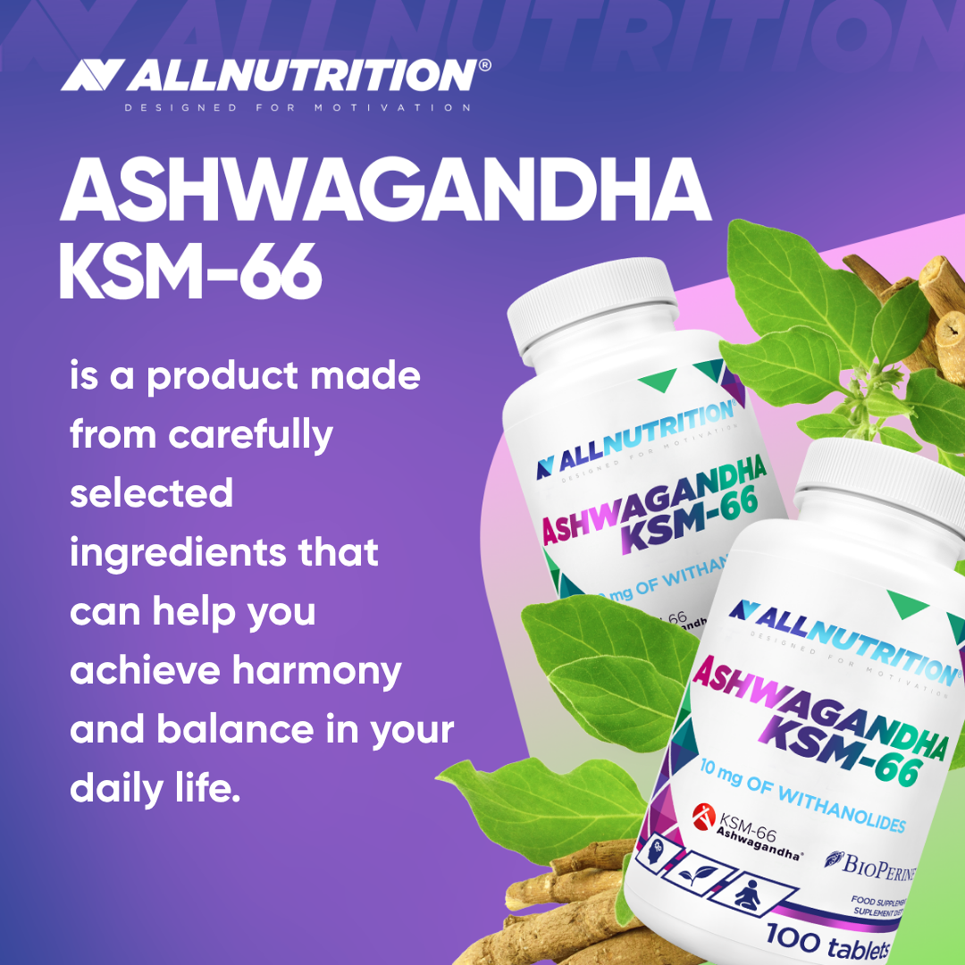 Allnutrition Ashwagandha KSM-66 100 tablettia