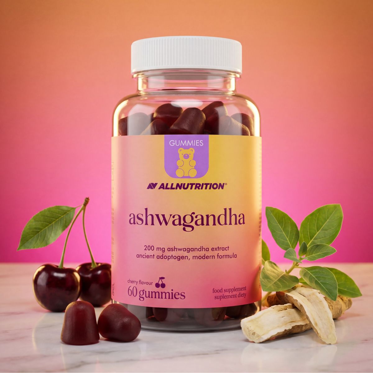Allnutrition Gummies Ashwagandha Cherry