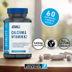 Applied Nutrition Calcium & Vitamin K2 60 kapselit