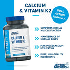 Applied Nutrition Calcium & Vitamin K2 60 kapselit