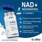 Applied Nutrition NAD+ Resveratrol 60 Kapselit