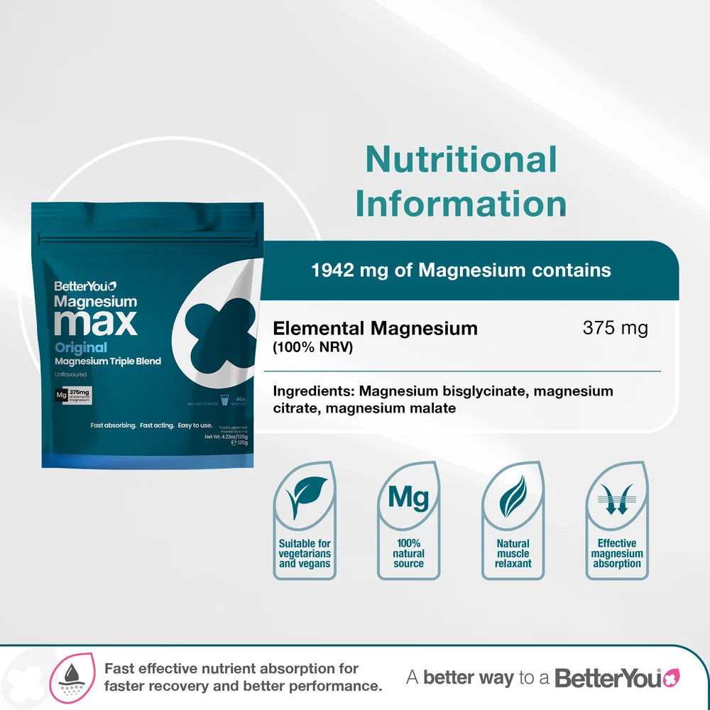 BetterYou Magnesium Max Original 120 g