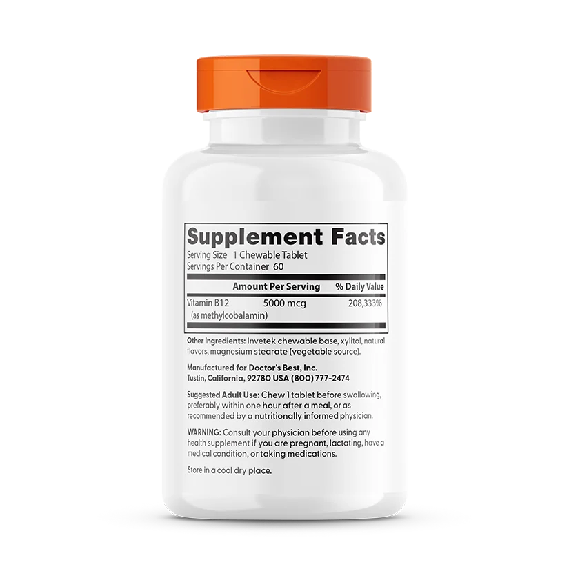 Doctor's Best Chewable Fully Active B12 60 Tabletter