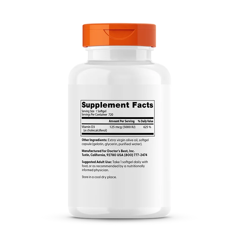 Doctor's Best Vitamin D3 5000 IU