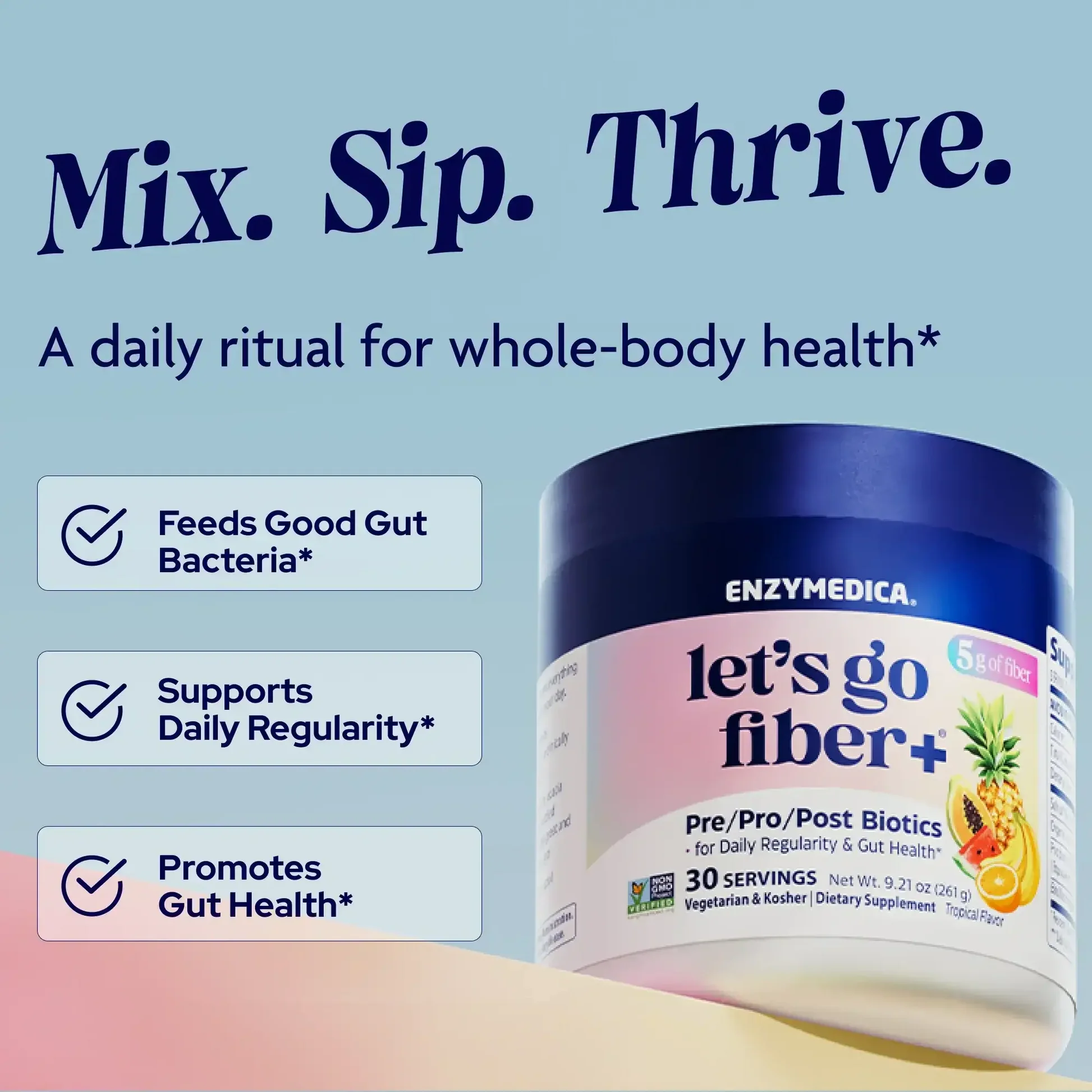Enzymedica Let's Go Fiber+ 261 g