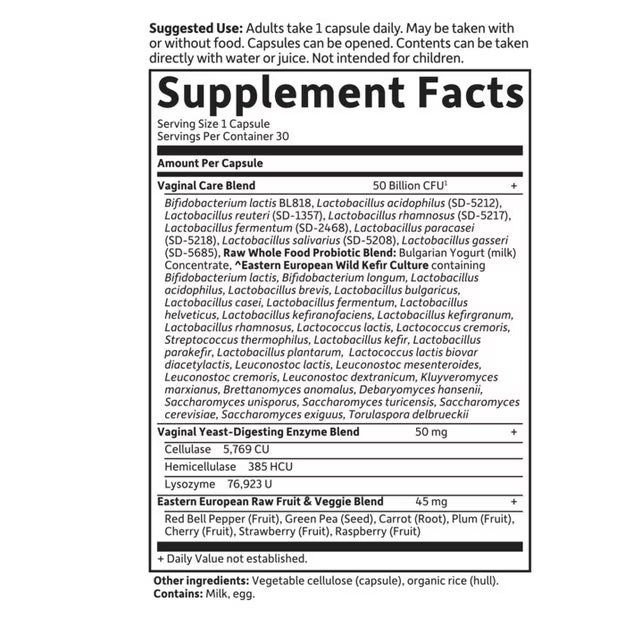 Garden of Life Raw Probiotics Vaginal Care (Shelf-Stable)