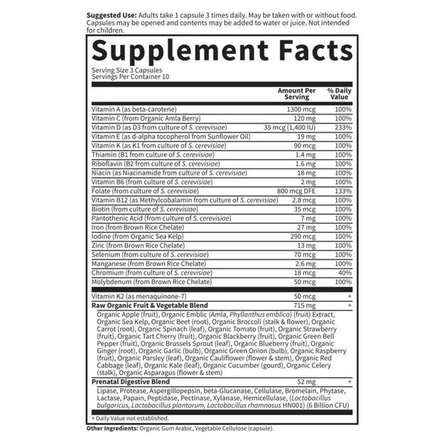 Garden of Life Vitamin Code Raw Prenatal