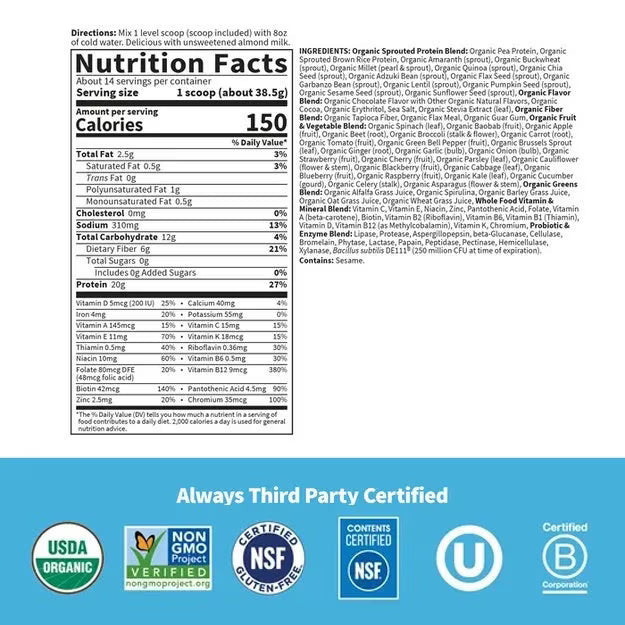 Garden of Life Raw Meal 1017g