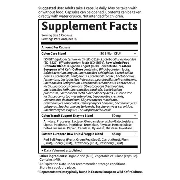 Garden of Life Raw Probiotics Colon Care 30 Kapselit