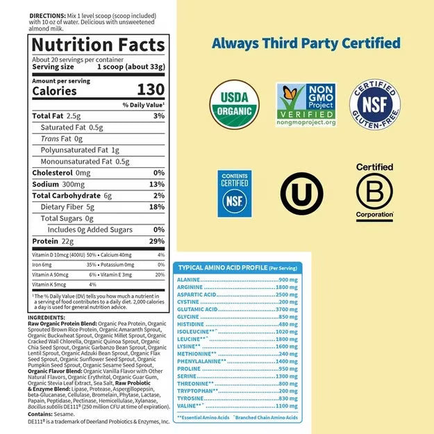 Garden of Life Raw Protein 660g