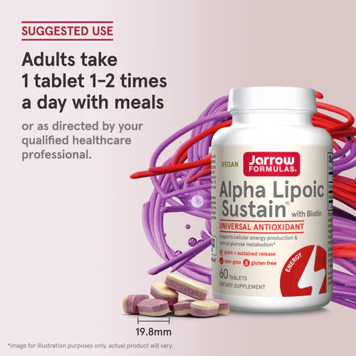 Jarrow Formulas Alpha Lipoic Sustain with Biotin 120 tabletter