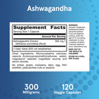 Jarrow Formulas Ashwagandha 300 mg 120 kapslar