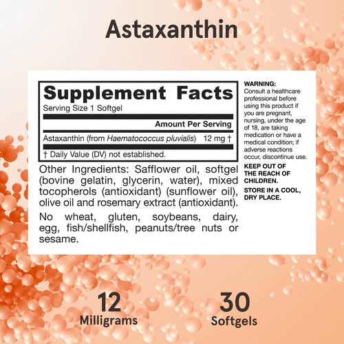 Jarrow Formulas Astaxanthin 12 mg 30 kapselit