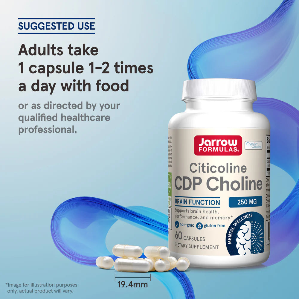 Jarrow Formulas Citicoline CDP Choline 250 mg 60 kapslar
