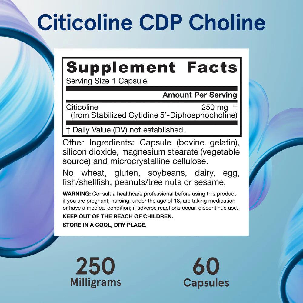Jarrow Formulas Citicoline CDP Choline 250 mg 120 kapslar