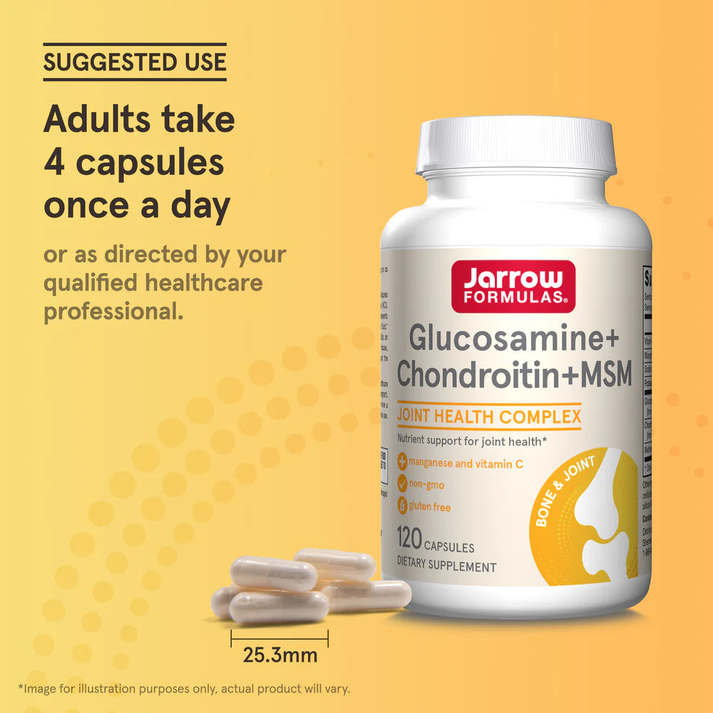 Jarrow Formulas Glucosamine + Chondroitin + MSM 120 kapslar