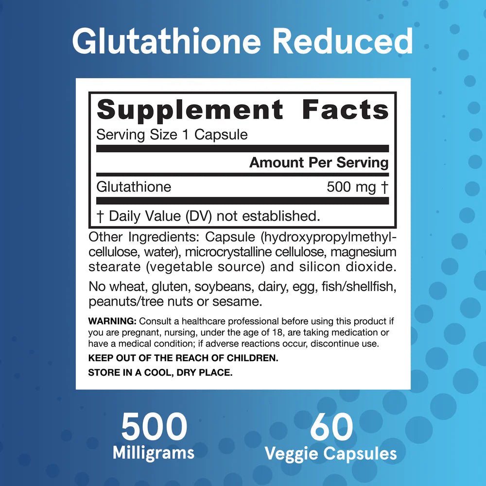 Jarrow Formulas Glutathione Reduced 500 mg 120 kapslar