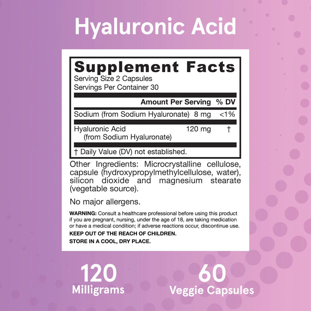 Jarrow Formulas Hyaluronic Acid 120 mg 120 kapselit