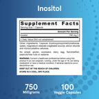 Jarrow Formulas Inositol 750 mg 100 kapselit