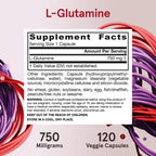 Jarrow Formulas L-Glutamine 750 mg 120 kapselit