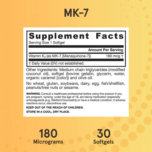 Jarrow Formulas MK-7 180 mcg 30 kapselit