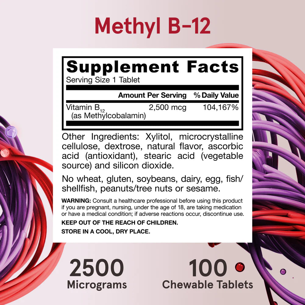 Jarrow Formulas Methyl B-12 2500 mcg 100 purutablettia