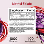 Jarrow Formulas Methyl Folate 1000 mcg 100 kapselit
