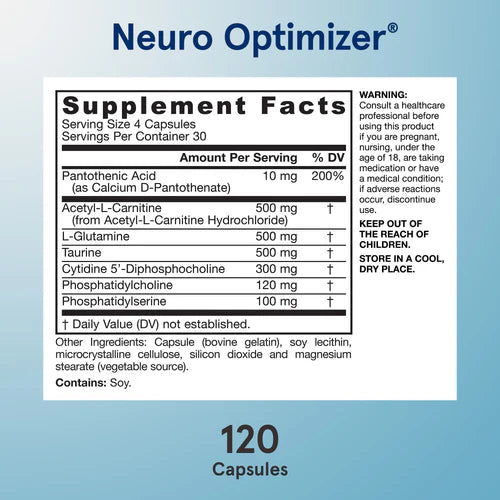 Jarrow Formulas Neuro Optimizer 120 kapselit