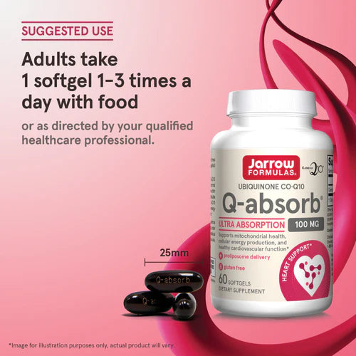 Jarrow Formulas Q-absorb 100 mg 120 kapselit