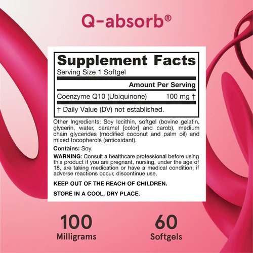 Jarrow Formulas Q-absorb 100 mg 120 kapselit