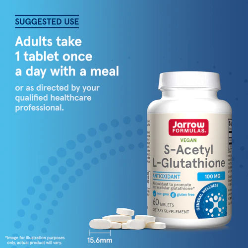 Jarrow Formulas S-Acetyl L-Glutathione 100 mg 60 tabletit