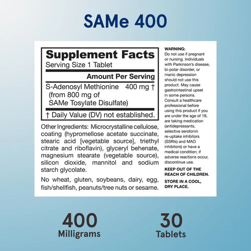Jarrow Formulas SAMe 400 30 tabletter