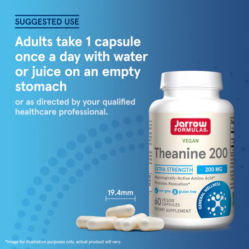 Jarrow Formulas Theanine 200 mg 60 kapselit
