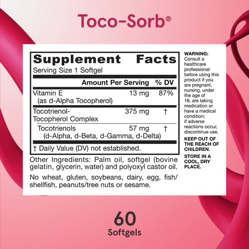 Jarrow Formulas Toco-Sorb 60 kapselit