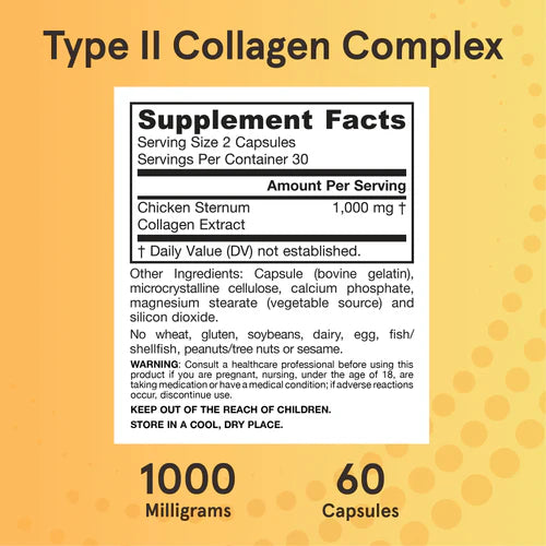 Jarrow Formulas Type II Collagen Complex 1000 mg 60 kapselit