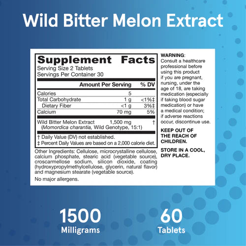 Jarrow Formulas Wild Bitter Melon Extract 1500 mg 60 tabletit