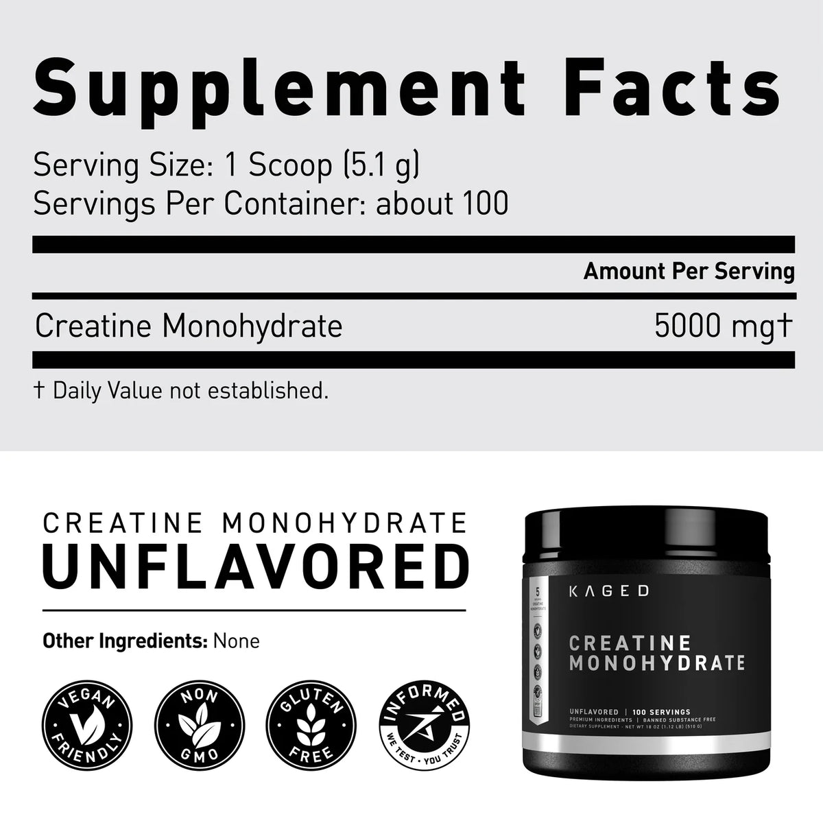 Kaged Muscle Creatine Monohydrate 510 g