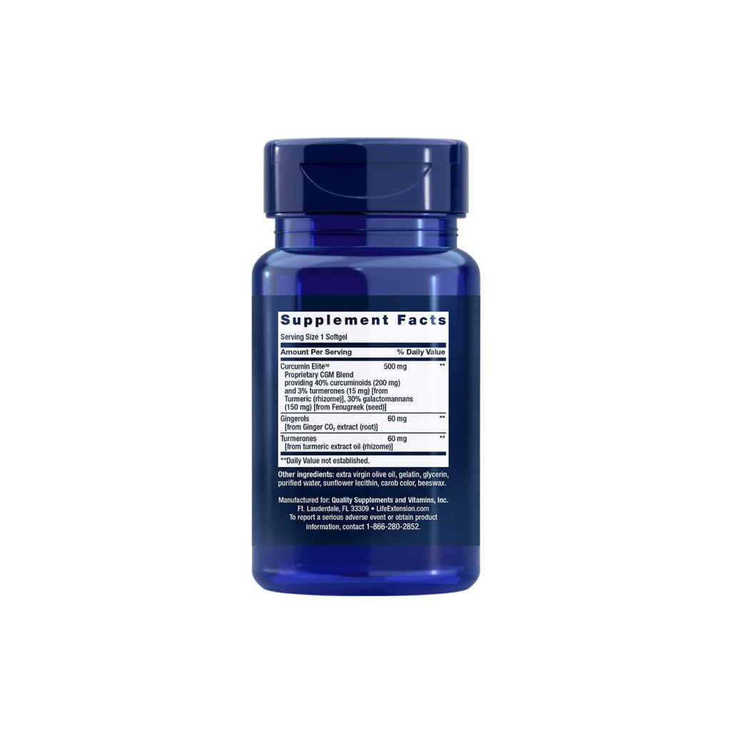 Life Extension Advanced Curcumin Elite Turmeric Extract Ginger & Turmerones 30 Kapslar