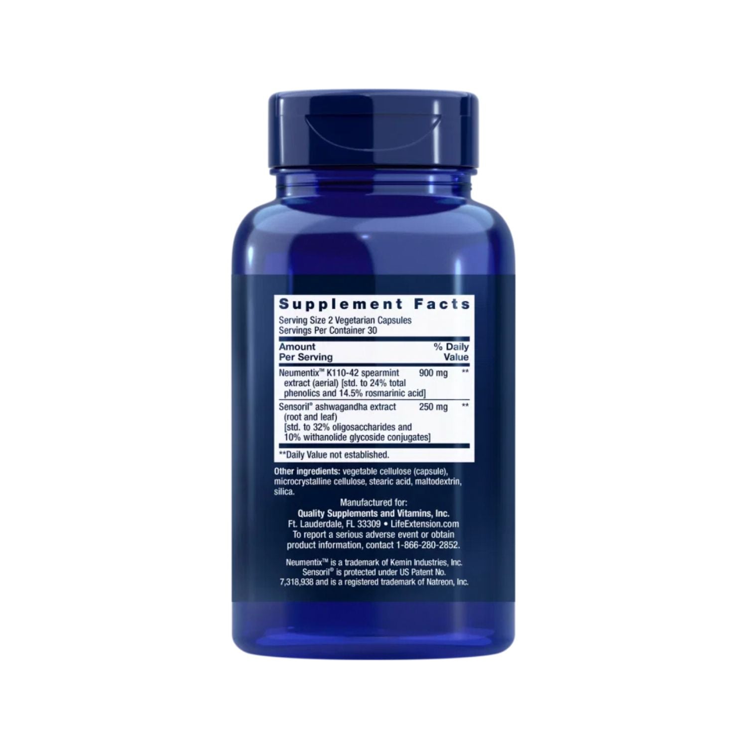 Life Extension Ashwagandha Plus Calm & Focus 60 Kapselit