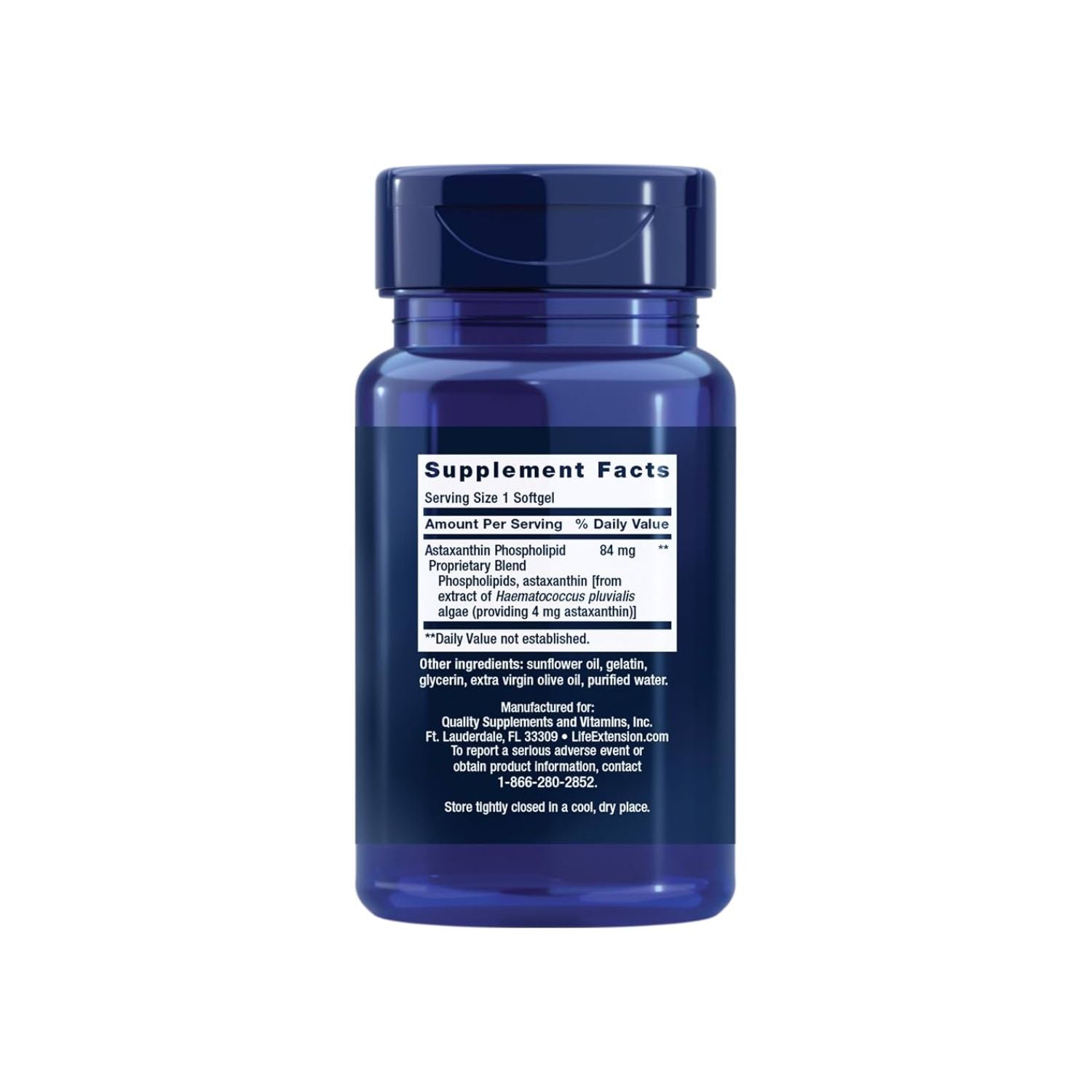 Life Extension Astaxanthin with Phospholipids 4 mg 30 kapslar