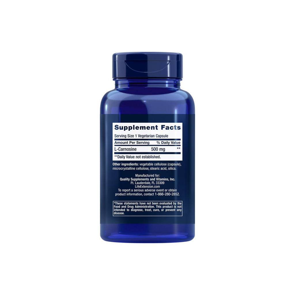 Life Extension Carnosine 500mg 60 Kapslar
