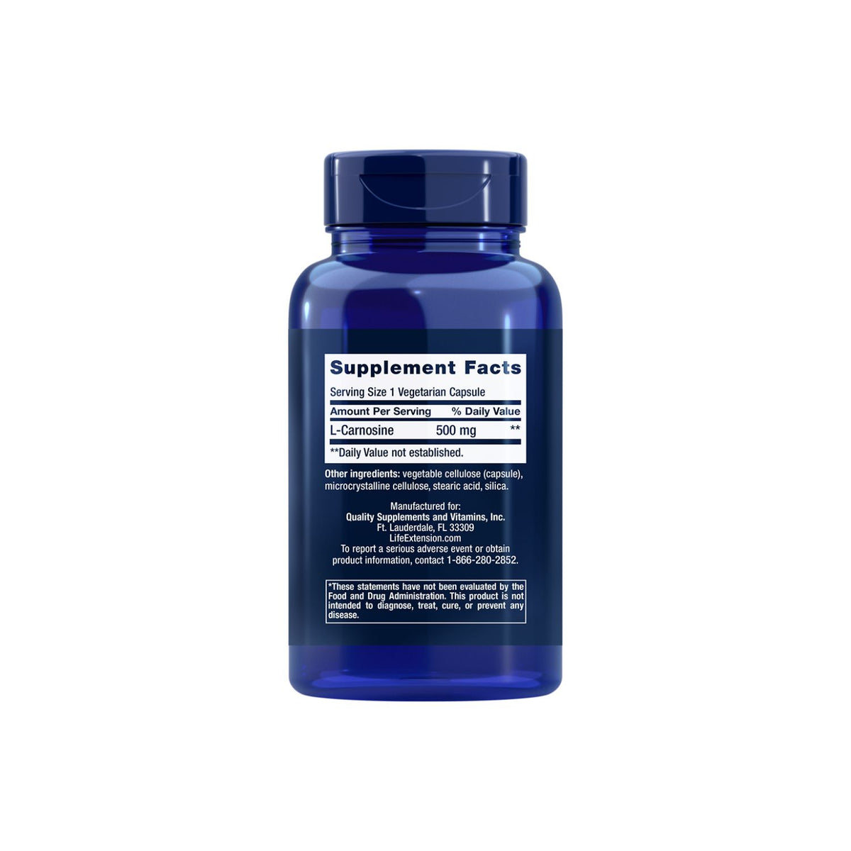 Life Extension Carnosine 500mg 60 Kapslar