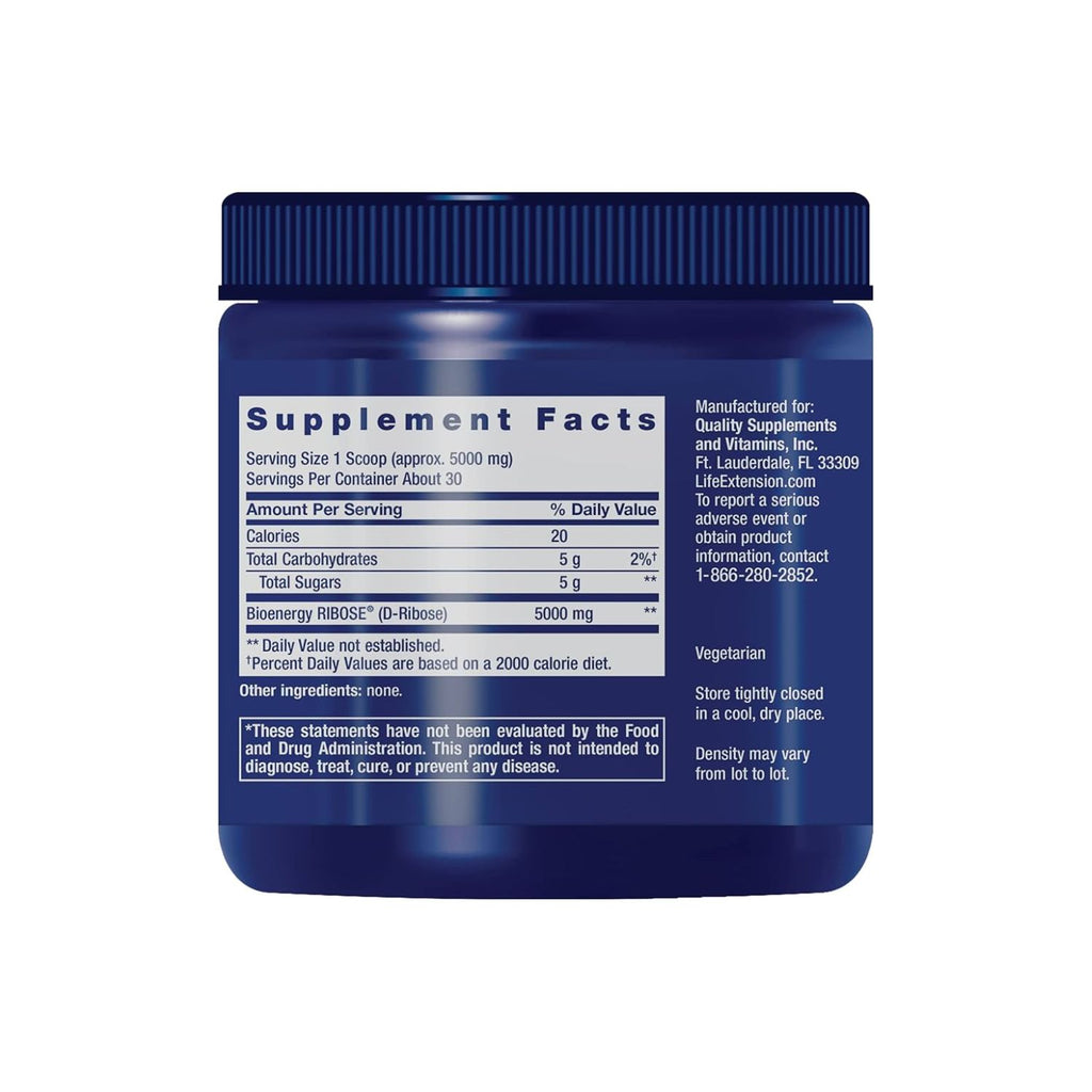 Life Extension D-Ribose Powder 150g